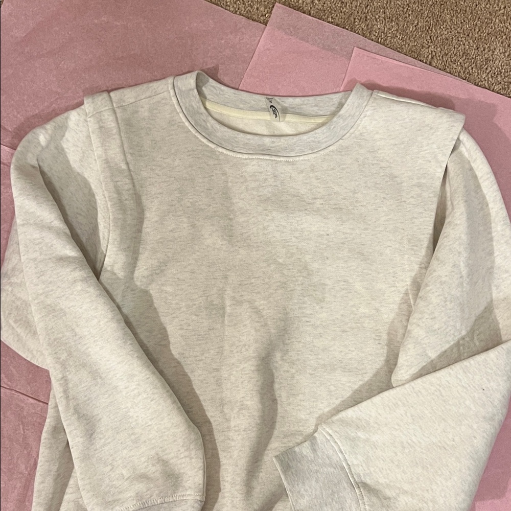 MTA Sport Cream Crewneck Top